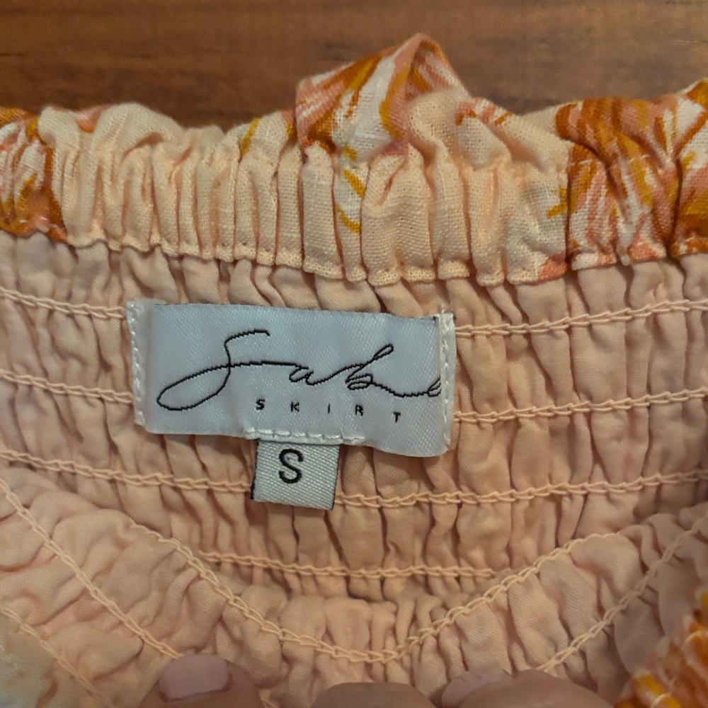 Sabo Skirt Orange Floral Mini Dress - Picture 2 of 6